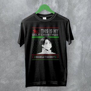 Levi Ackerman Christmas Attack On Titan Ugly Holiday Anime Sweater T-Shirt 165